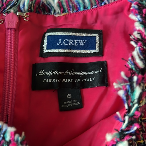 J. Crew Size 6 Pink Tweed Sheath Dress - Picture 2 of 8